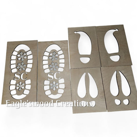 Christmas Footprint Stencil Kit